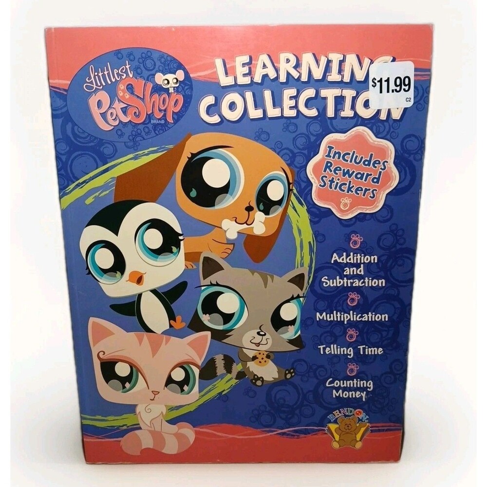 Littlest Pet Shop Learning Collection Stickers Activity Book 2008 Hasbro Bendon
